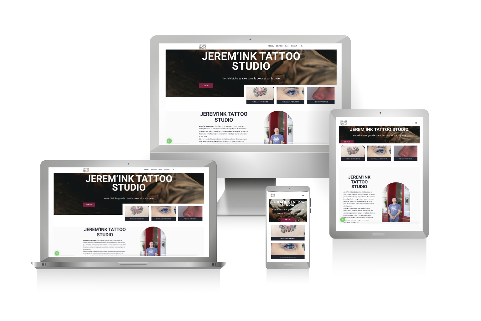 création site web jeremink tattoo studio